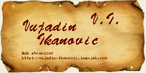 Vujadin Ikanović vizit kartica